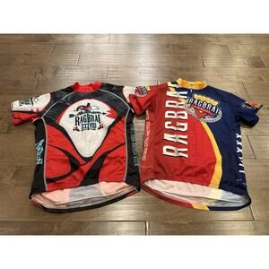 Lot Of 2 Primal 1/2 Zip Iowa Annual Ragbrai XLIII Cycling Jersey Size L Large